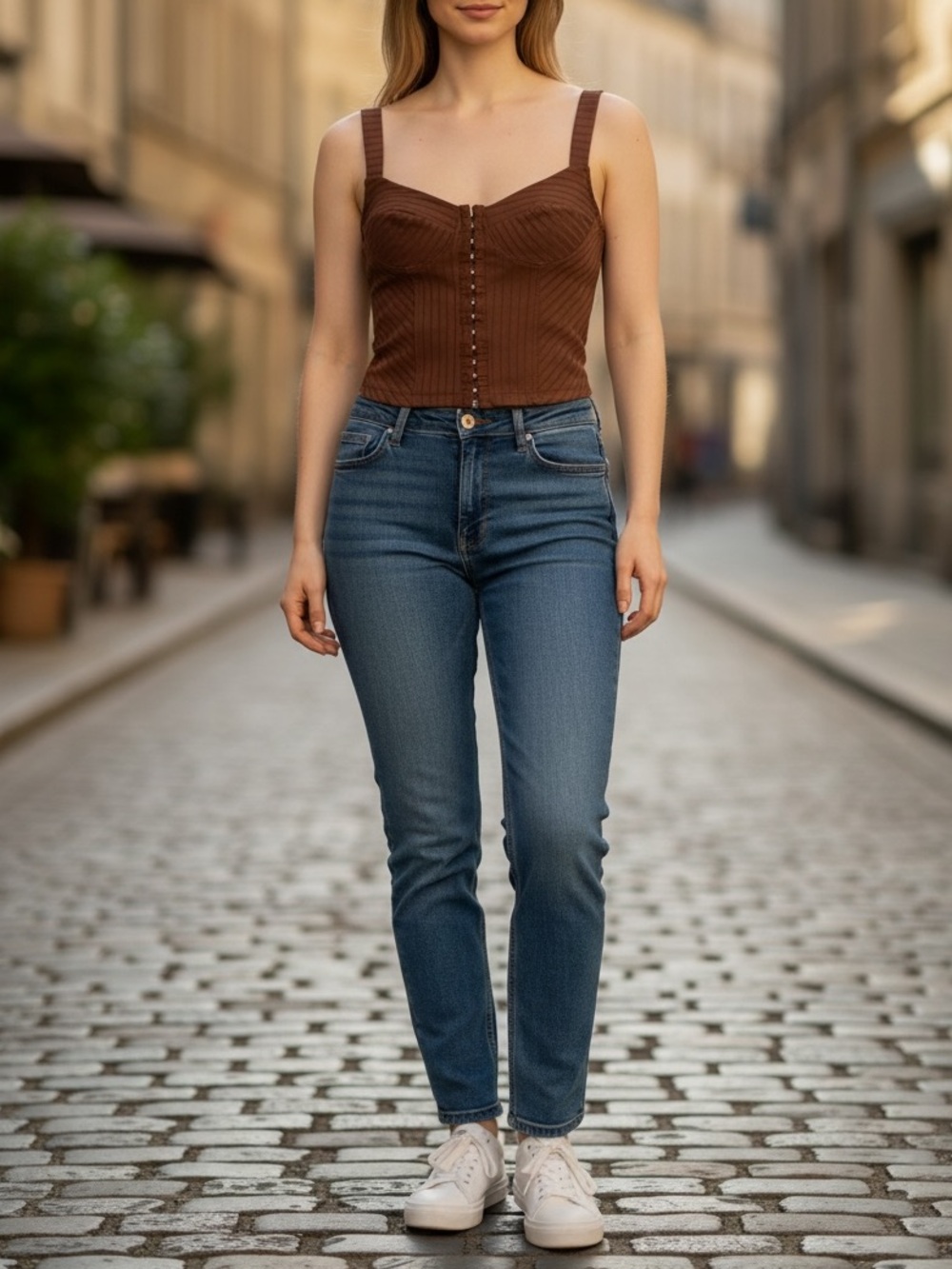 Free People Taupe Serenity Corset Cami Size M - Picture 2 of 9